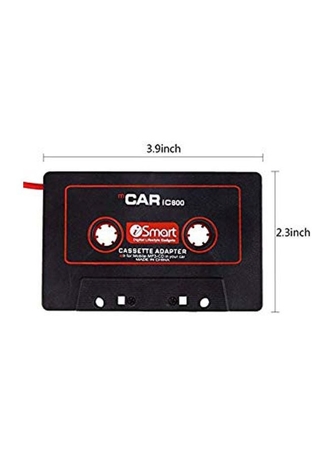 i-SMART Aux Adapter Car Audio Cassette Adapter black - Image 2