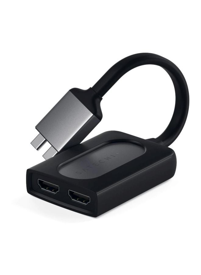 SATECHI - Type-C Dual HDMI Adapter Space Grey - Image 1
