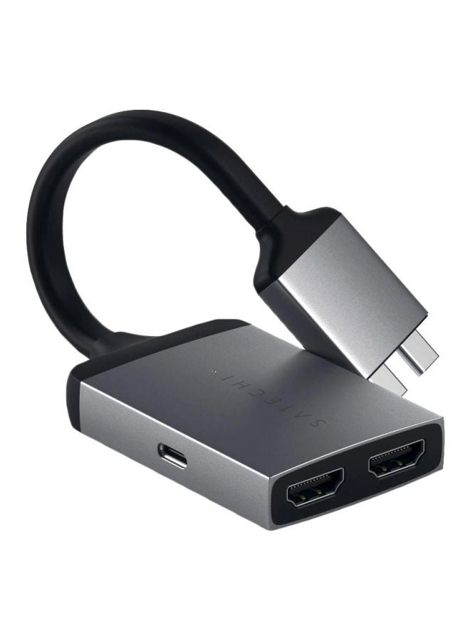 SATECHI - Type-C Dual HDMI Adapter Space Grey - Image 1