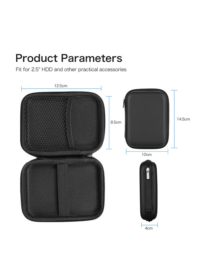 EVA Shockproof Hard Drive Carrying Case 2.5-Inch Black  - Image 4
