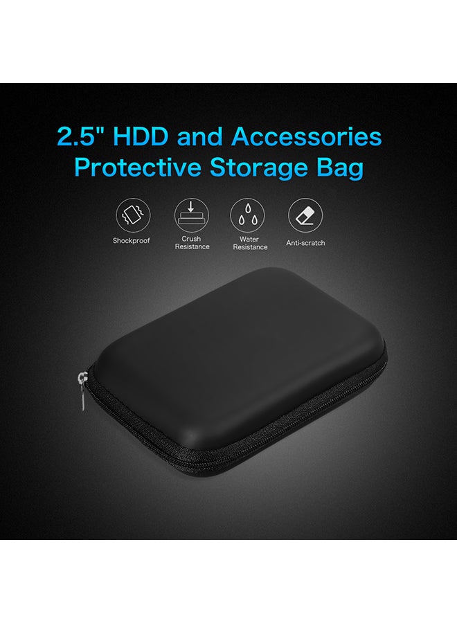 EVA Shockproof Hard Drive Carrying Case 2.5-Inch Black  - Image 5