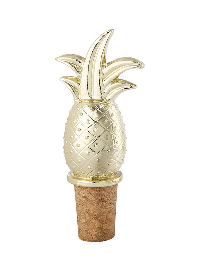 Kate Aspen Pineapple Bottle Stopper Gold/Brown 1.2 x 1.8 x 3.9inch  - Image 1