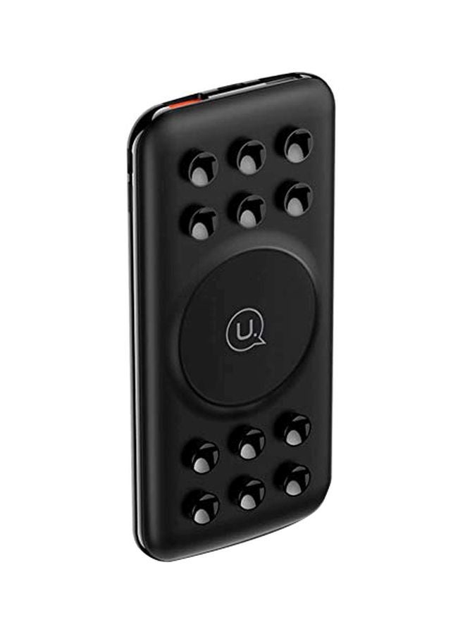 أوسامس باور بانك لاسلكي سريع الشحن مع أداة امتصاص للتثبيت على الحائط أسود - Image 1