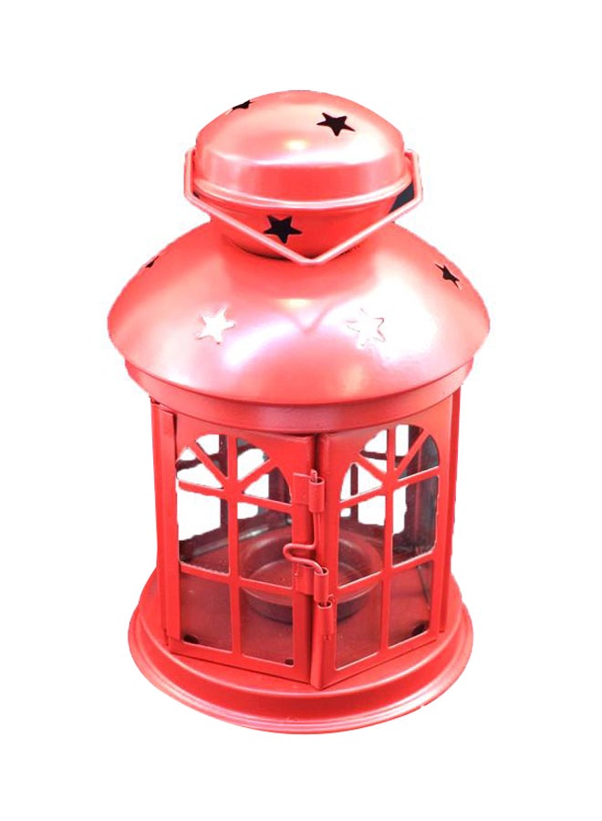 Metal Ramadan Lantern Red 22centimeter - Image 1