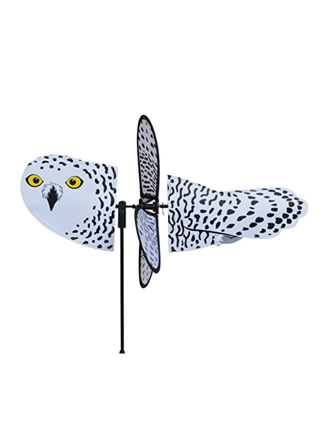 Snowy Owl Petite Garden Stake Wind Spinner