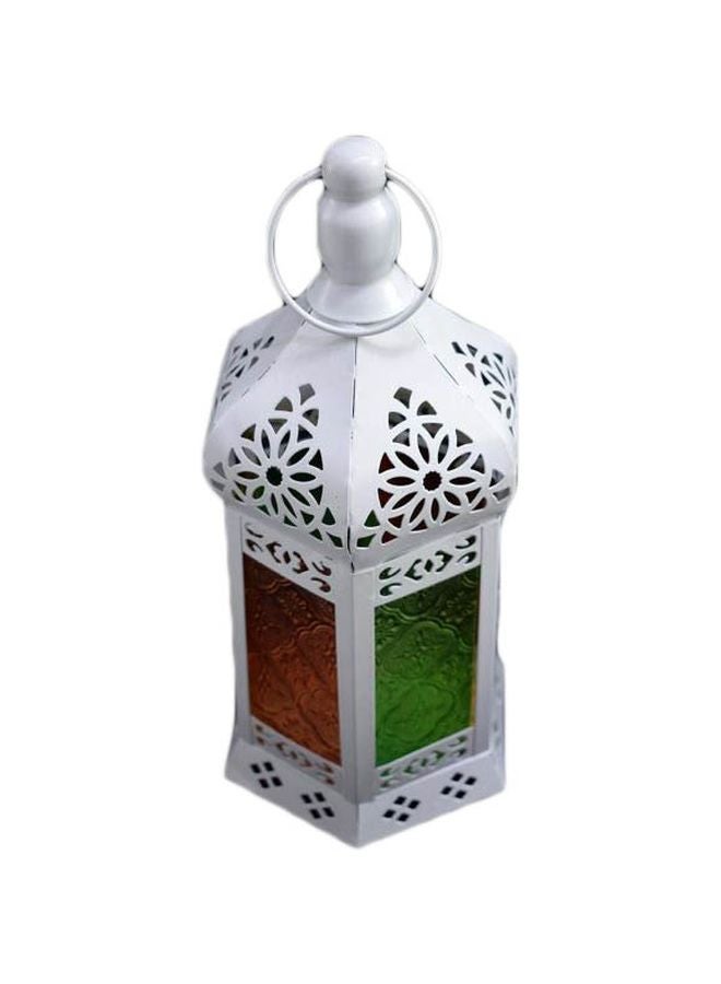 Decorative Eid And Ramadan Lantern White/Red/Green 28x14x14cm