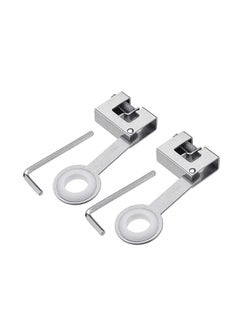 Pack Of 2 Sliding Door Window Handle Safety Lock Silver