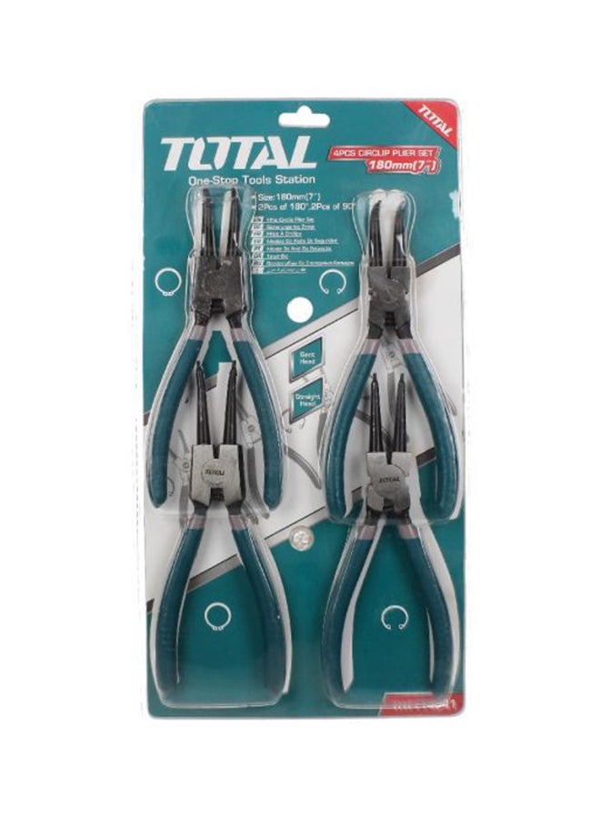 توتال طقم زراديات لحلقات التثبيت مكون من 4 قطع أخضر/فضي 7-180مم