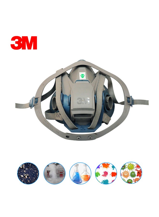 3M - 6502 Organic Vapor Half Face Safety Respirator Mask Grey 20x10x20centimeter - Image 1