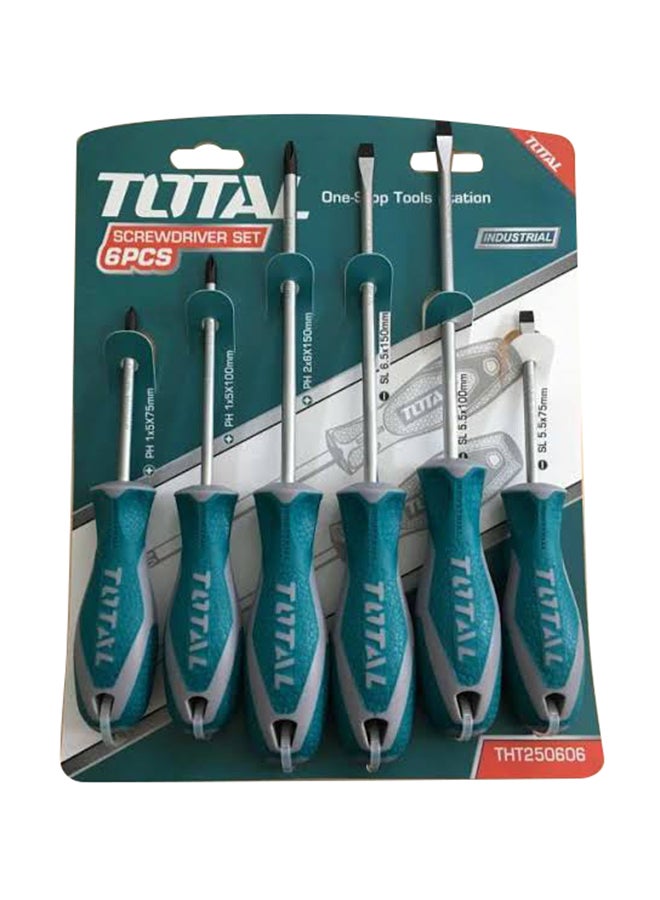 TOTAL 6 -Piece Screwdriver Set Multicolour 