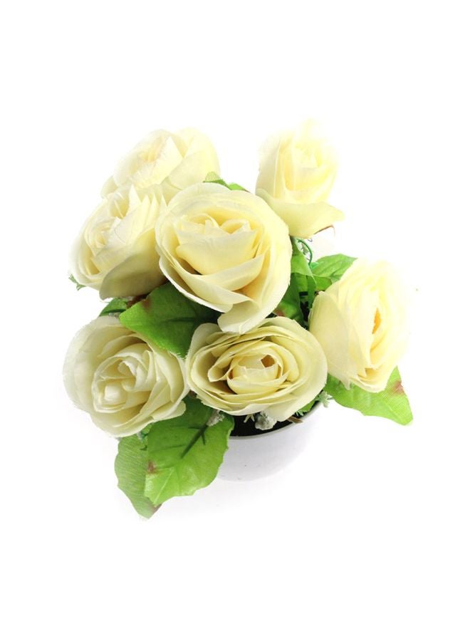 Sharpdo Decorative Artificial Flower Yellow/Green/White - Image 2