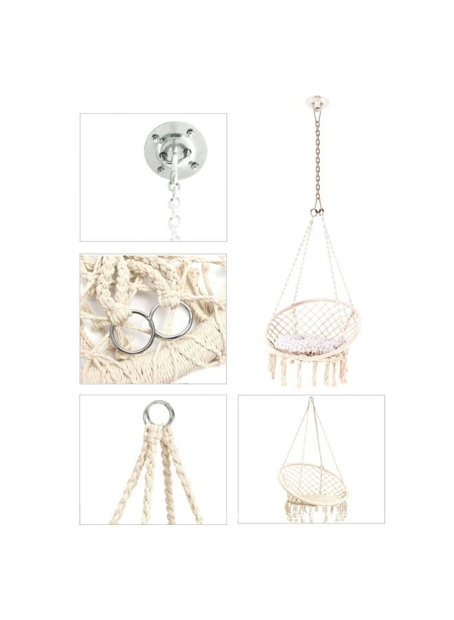 ANTILOP Round Hammock Chair Swing White  - Image 4