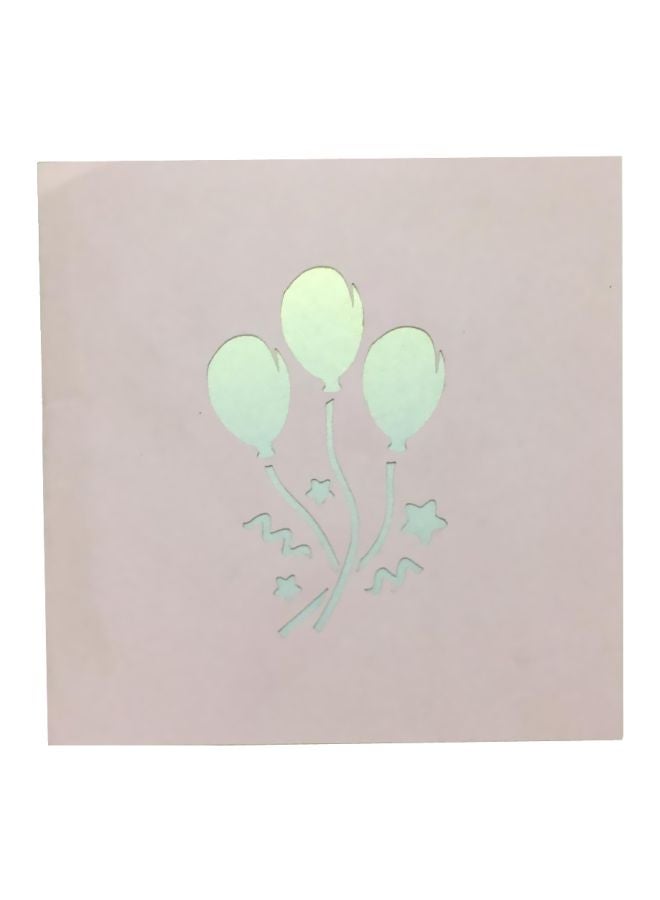 بطاقة تهنئة بتصميم منبثق ثلاثي الأبعاد لصندوق بالونات - Image 2