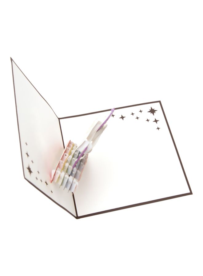 بطاقة تهنئة بتصميم منبثق ثلاثي الأبعاد على شكل يونيكورن - Image 1