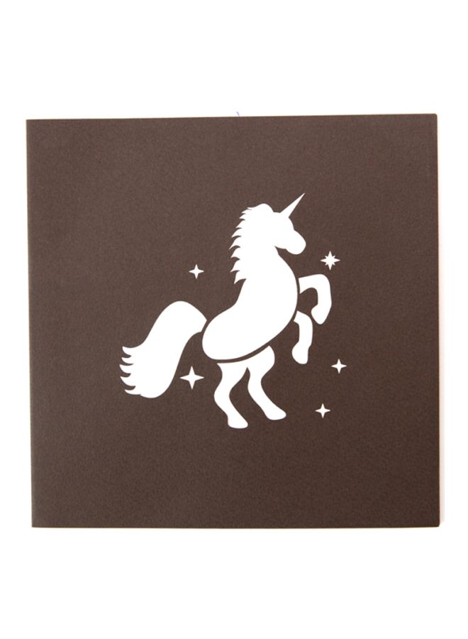 بطاقة تهنئة بتصميم منبثق ثلاثي الأبعاد على شكل يونيكورن - Image 3