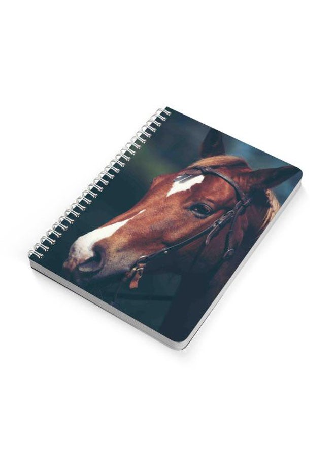 LOWHA Close Horse Head A5 Spiral Bound Notebook Multicolour - Image 2