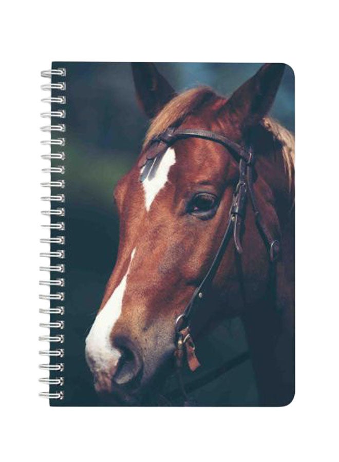 LOWHA Close Horse Head A5 Spiral Bound Notebook Multicolour - Image 1
