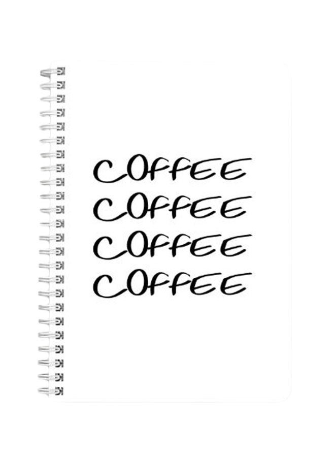 LOWHA Coffee A5 Spiral Bound Notebook Black/White - Image 1