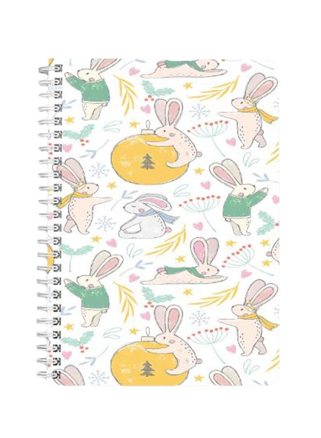 LOWHA Cute Rabbits A5 Spiral Bound Notebook Multicolour  - Image 1
