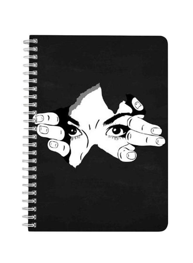 LOWHA - A5 Spiral Bound Notebook Black/White - Image 1
