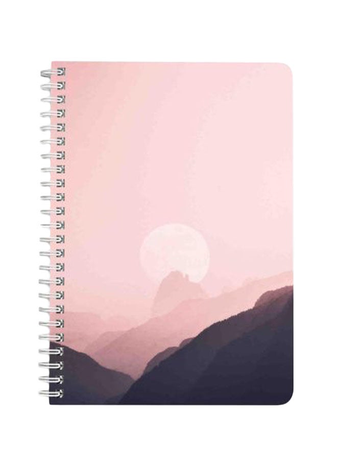 LOWHA Dawn Fog A5 Spiral Bound Notebook Pink/Black  - Image 1
