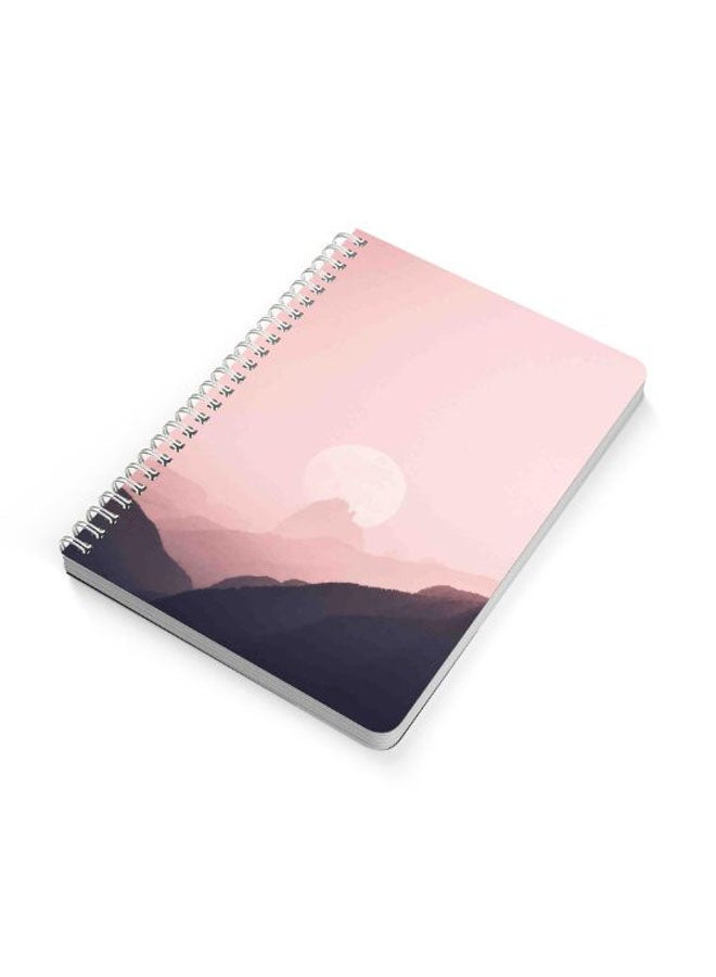 LOWHA Dawn Fog A5 Spiral Bound Notebook Pink/Black  - Image 2