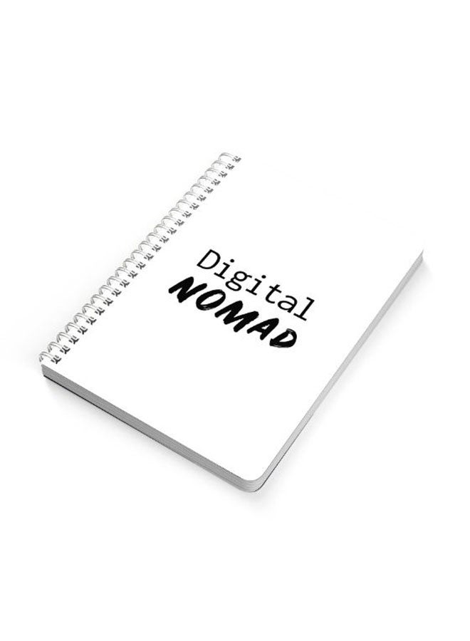 LOWHA - Digital Nomad A5 Spiral Bound Notebook Black/White - Image 1