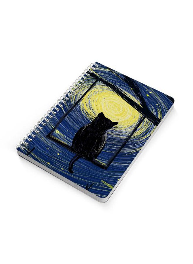 LOWHA A5 Spiral Bound Notebook Blue/Yellow/Black  - Image 2