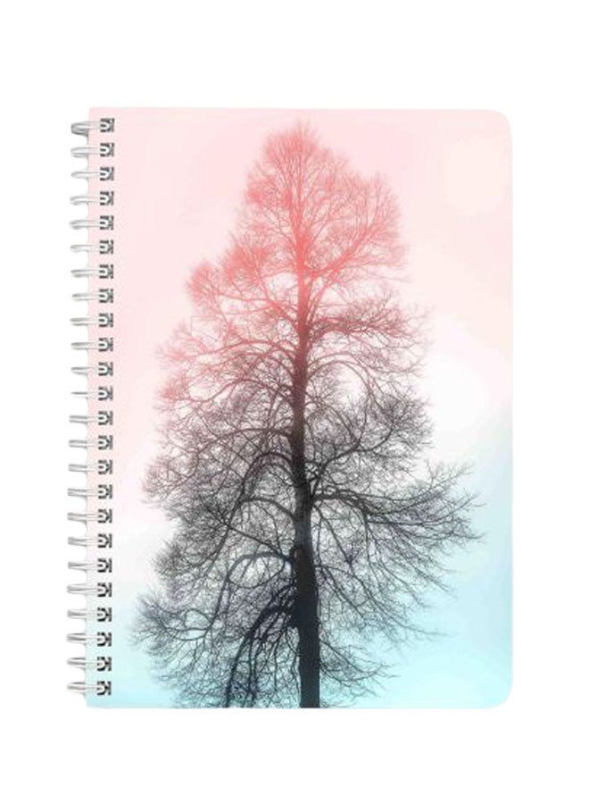 لوحة دفتر ملاحظات مقاس A5 بسلك حلزوني بتصميم شجرة جافة متعدد الألوان - Image 1