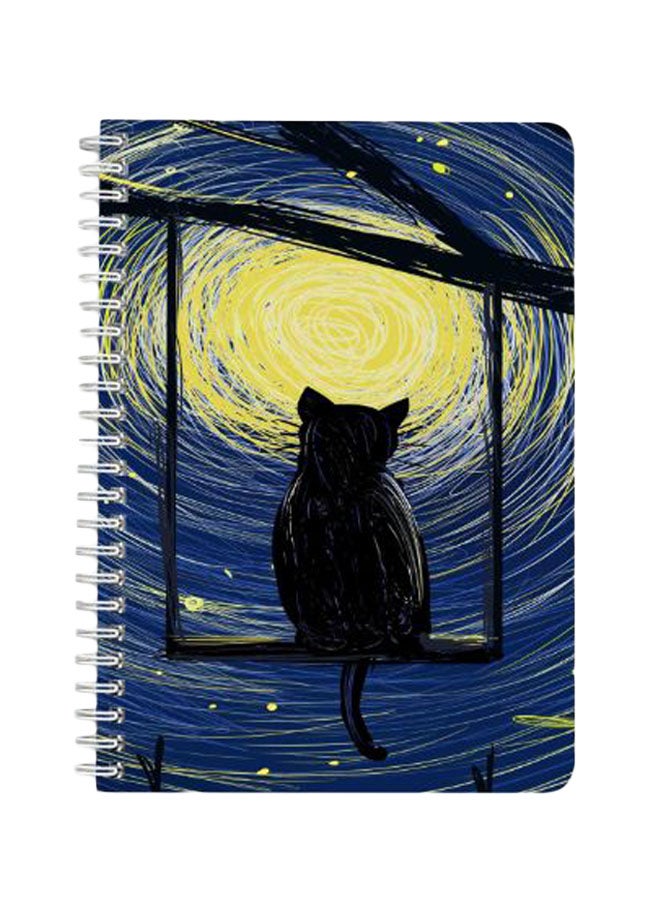 LOWHA A5 Spiral Bound Notebook Blue/Yellow/Black  - Image 1