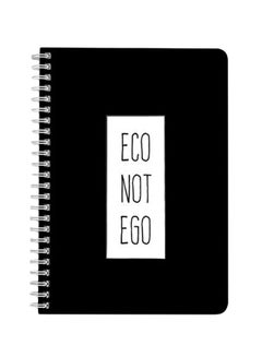 LOWHA Eco Not Ego A5 Spiral Bound Notebook Black/White  - Image 1