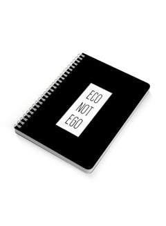LOWHA Eco Not Ego A5 Spiral Bound Notebook Black/White  - Image 2