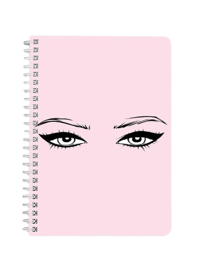 LOWHA Eyes A5 Spiral Bound Notebook Pink/Black  - Image 1