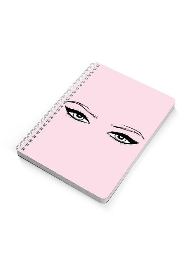LOWHA Eyes A5 Spiral Bound Notebook Pink/Black  - Image 2