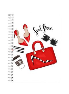 LOWHA Feel Free A5 Spiral Bound Notebook Black/White/Red  - Image 1