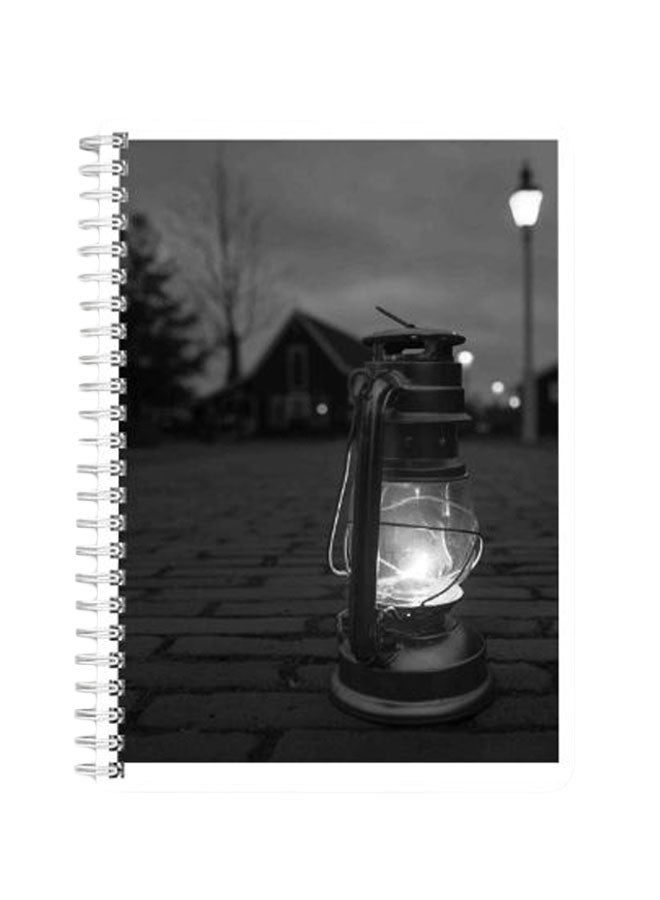 LOWHA Fanoos On Street A5 Spiral Bound Notebook Black/White - Image 1