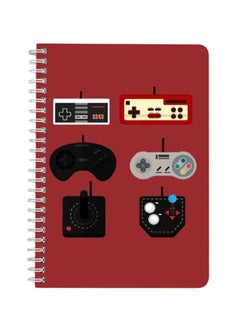 LOWHA Gaming Joysticks A5 Spiral Bound Notebook Red/Black  - Image 1