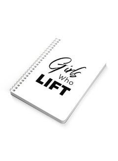 LOWHA Girls Who Lift A5 Spiral Bound Notebook Black/White  - Image 2
