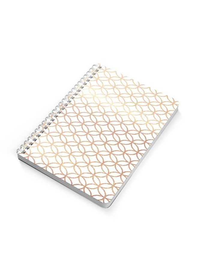 لوحة دفتر بسلك حلزوني مقاس A5 أبيض/بيج - Image 2