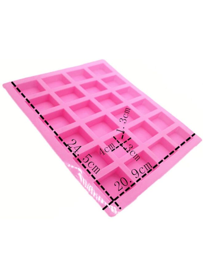 VolksRose 24-Cavity Flexible Silicone Mould Pink 24.5. x 20.9centimeter  - Image 2