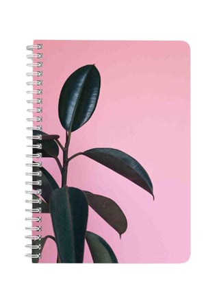 Rubber Plant A5 Spiral Bound Notebook Pink/Green - v1579876047/N33759885A_1
