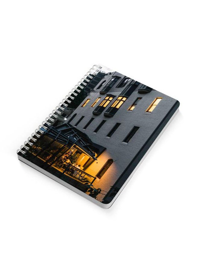 Concrete Cafe A5 Spiral Bound Notebook Multicolour
