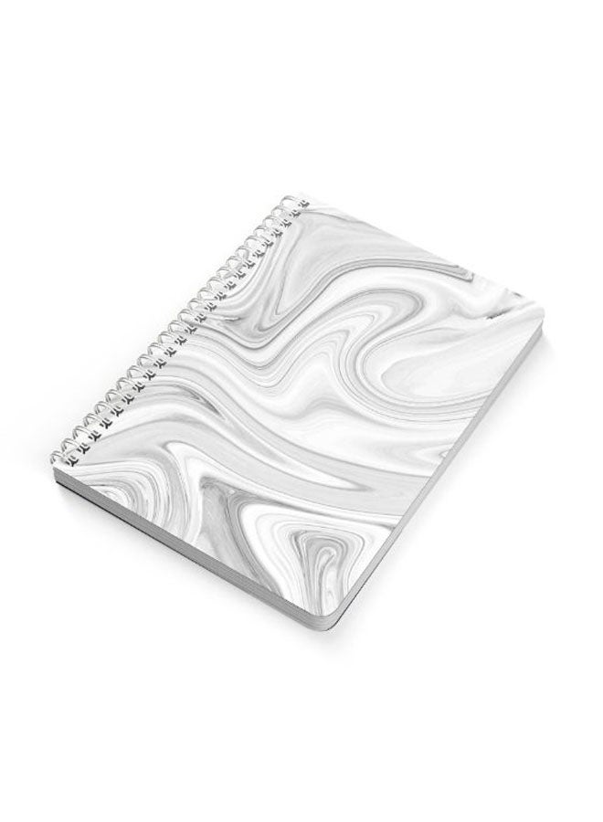LOWHA - A5 Spiral Bound Notebook White/Grey - Image 1