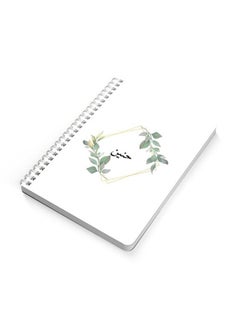 LOWHA Haneen A5 Spiral Bound Notebook Green/Gold/White  - Image 2