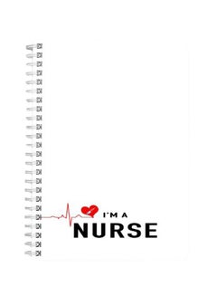 LOWHA I Am A Nurse A5 Spiral Bound Notebook Black/White  - Image 1