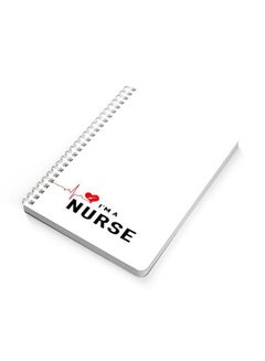 LOWHA I Am A Nurse A5 Spiral Bound Notebook Black/White  - Image 2