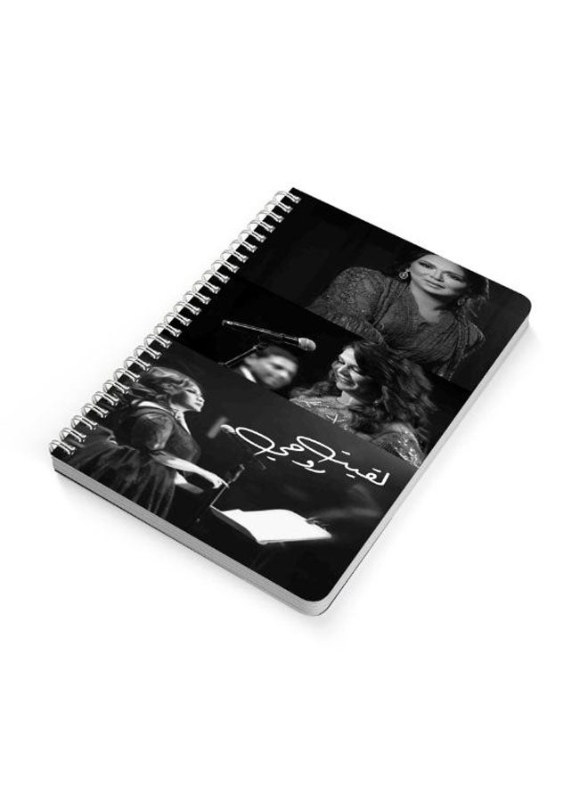 LOWHA - I Found My Soul Nawal A5 Spiral Bound Notebook Black/White - Image 1