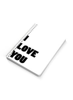 LOWHA I Love You A5 Spiral Bound Notebook Black/White  - Image 2