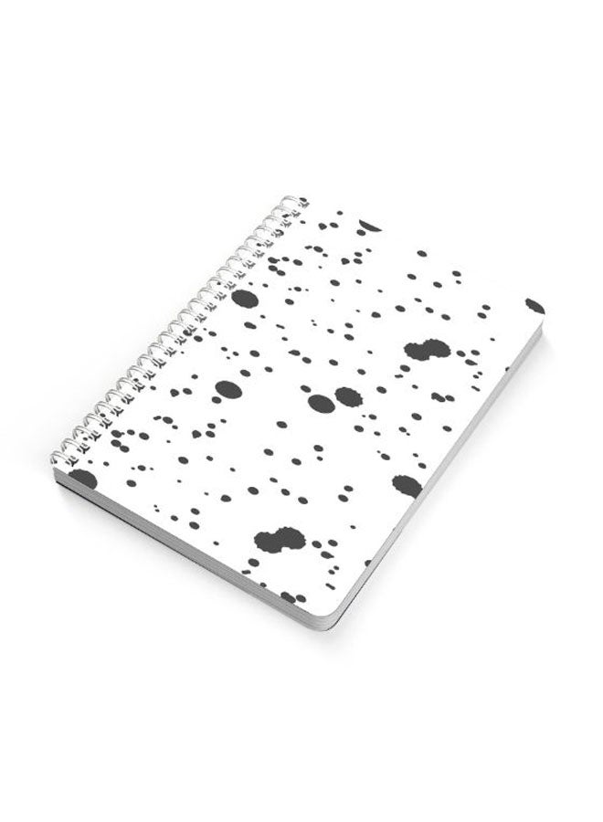 LOWHA Ink Drops A5 Spiral Bound Notebook Black/White - Image 2