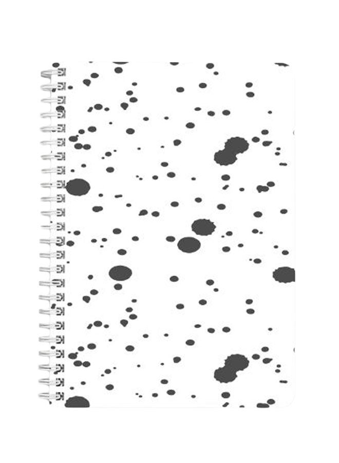LOWHA Ink Drops A5 Spiral Bound Notebook Black/White - Image 1